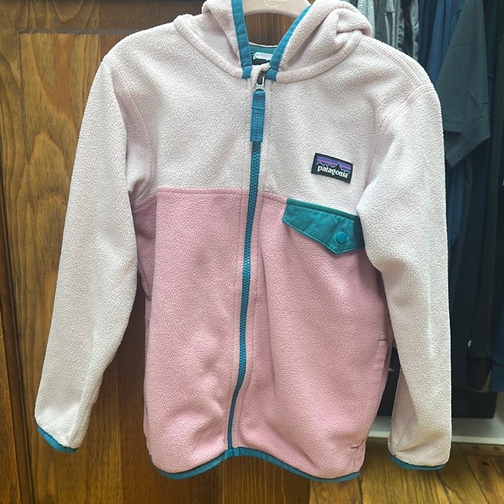 Patagonia Kids Pink Fleece Hoodie